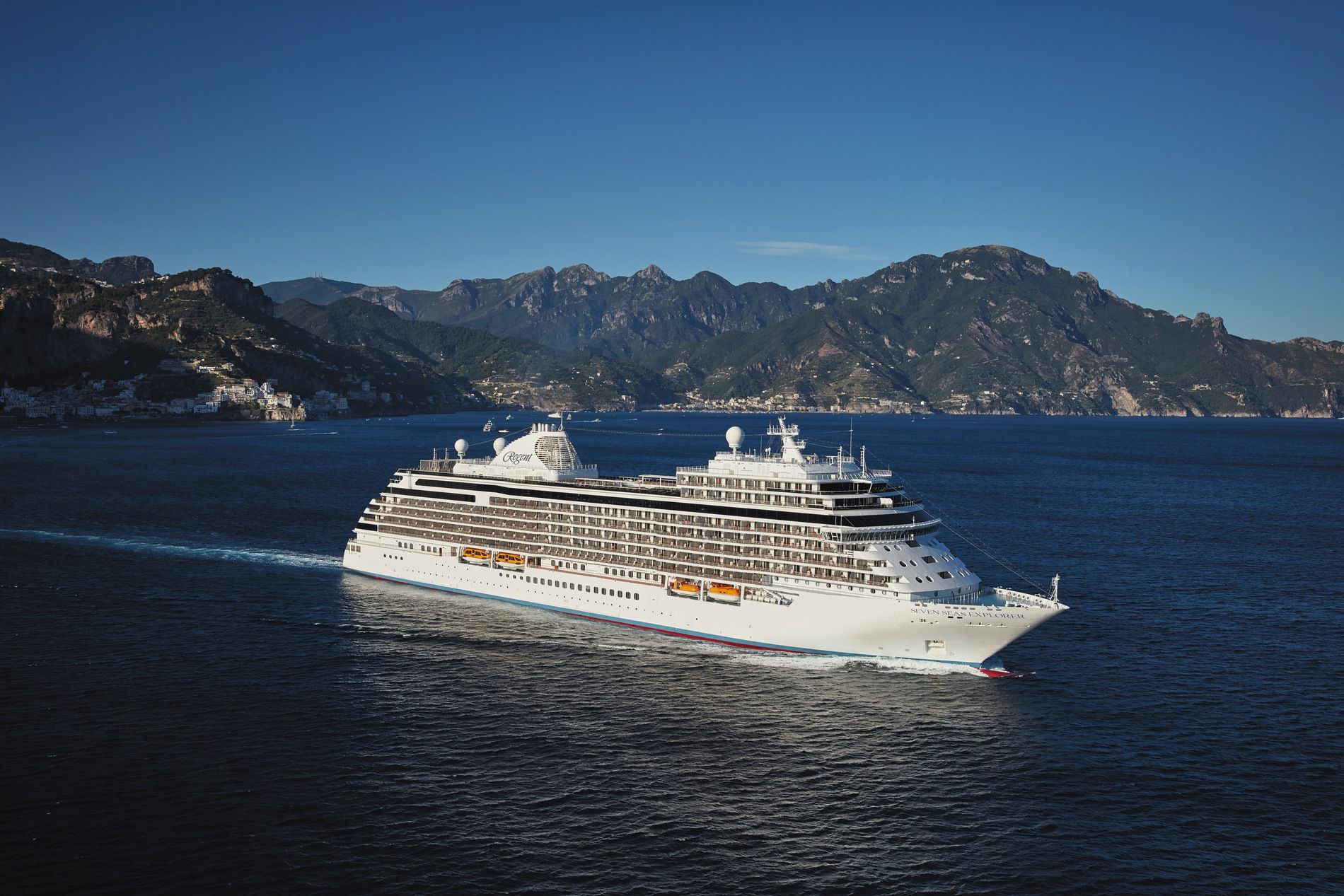 A photo of the Seven Seas Explorer cruise ship